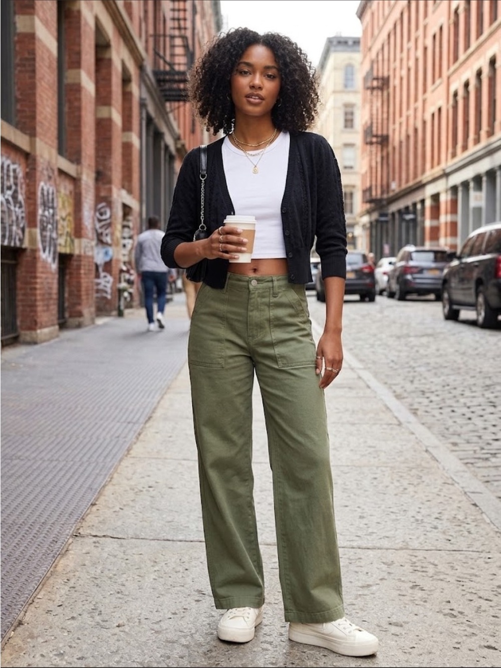 SO Black Cropped Cardigan --Women's Medium